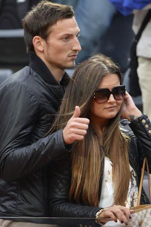 Kozak, attaccante della Lazio, al match della Sharapova. LaPresse